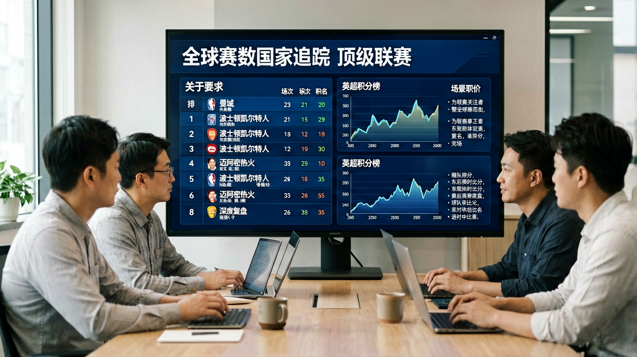 体育赛事数据分析屏幕